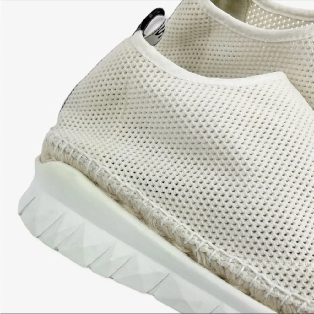 KENZO K-lastic Espadrilles Sneakers Platform Mesh Of White Ivory Size 37   5.5